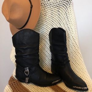 Vintage Zodiac Leather Cowboy Boots size 8